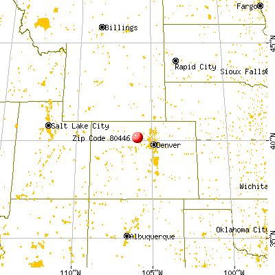 Granby, CO (80446) map from a distance