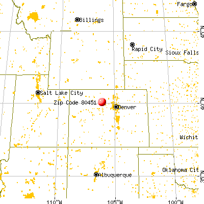 Hot Sulphur Springs, CO (80451) map from a distance