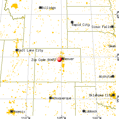Kittredge, CO (80457) map from a distance