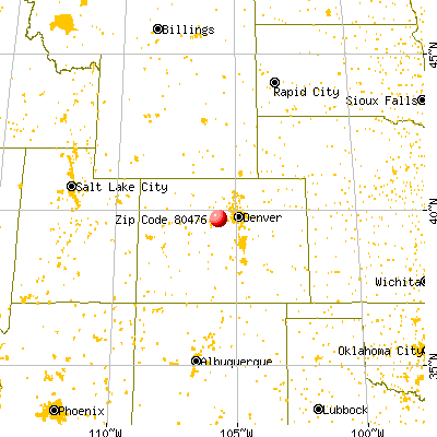 Silver Plume, CO (80476) map from a distance