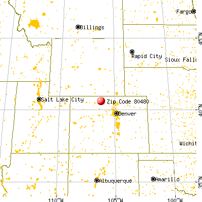 Walden, CO (80480) map from a distance