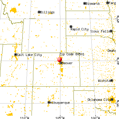 Longmont, CO (80501) map from a distance