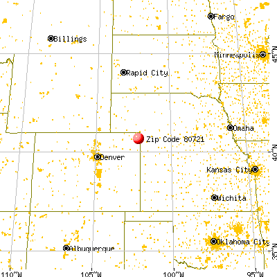 Amherst, CO (80721) map from a distance