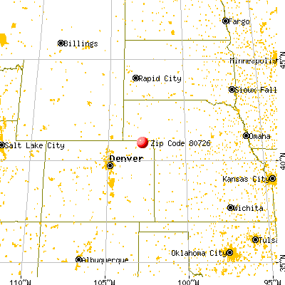 Crook, CO (80726) map from a distance