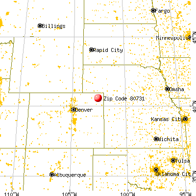 Haxtun, CO (80731) map from a distance