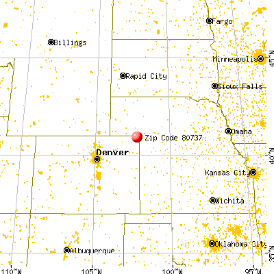 Julesburg, CO (80737) map from a distance