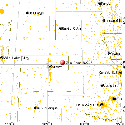Otis, CO (80743) map from a distance
