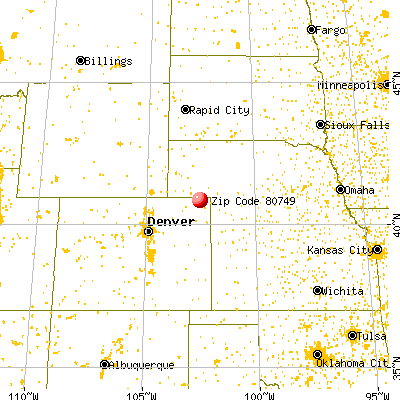 Sedgwick, CO (80749) map from a distance