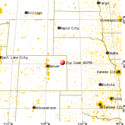 Yuma, CO (80759) map from a distance