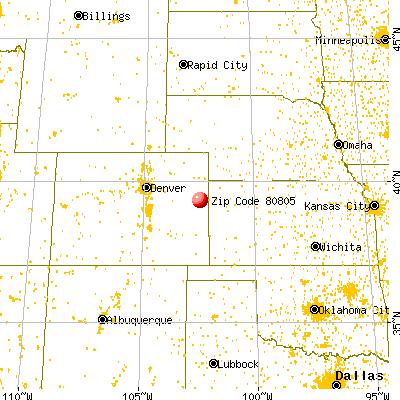 Bethune, CO (80805) map from a distance