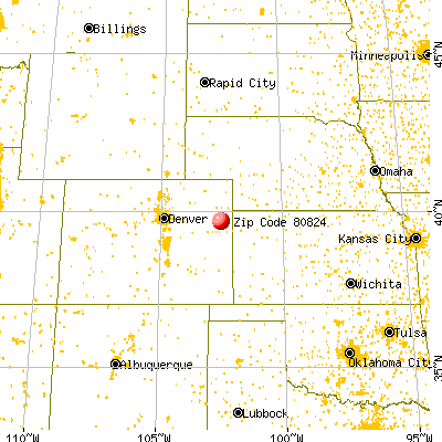Kirk, CO (80824) map from a distance