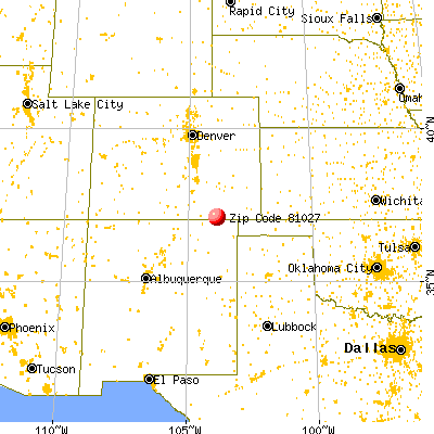 Branson, CO (81027) map from a distance