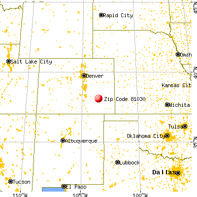 Cheraw, CO (81030) map from a distance