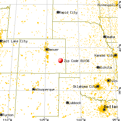 Eads, CO (81036) map from a distance