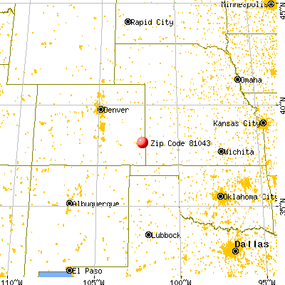 Hartman, CO (81043) map from a distance