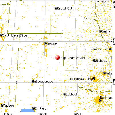 Hasty, CO (81044) map from a distance