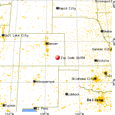 Las Animas, CO (81054) map from a distance