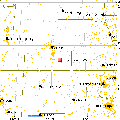 Ordway, CO (81063) map from a distance