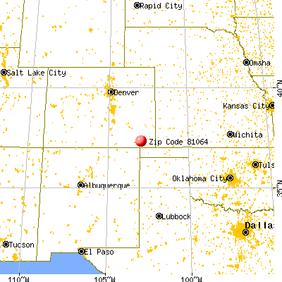 Pritchett, CO (81064) map from a distance
