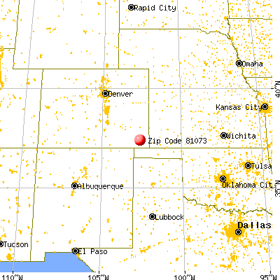 Springfield, CO (81073) map from a distance