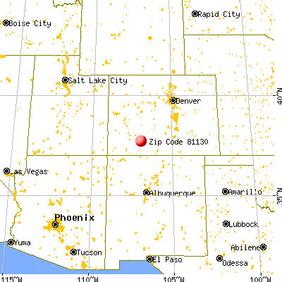 City of Creede, CO (81130) map from a distance