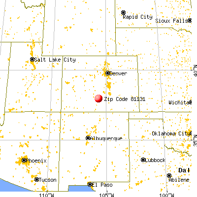 Crestone, CO (81131) map from a distance