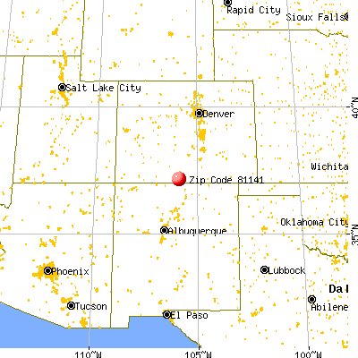 Manassa, CO (81141) map from a distance