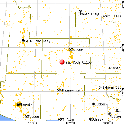 Bonanza, CO (81155) map from a distance