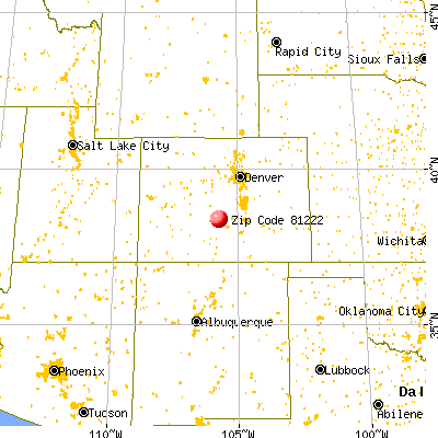 Coaldale, CO (81222) map from a distance