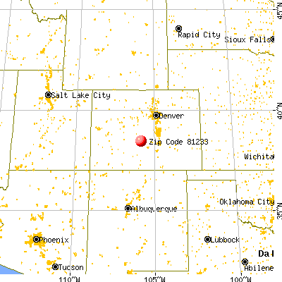 Howard, CO (81233) map from a distance