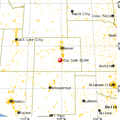 Rockvale, CO (81244) map from a distance