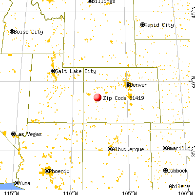 Hotchkiss, CO (81419) map from a distance
