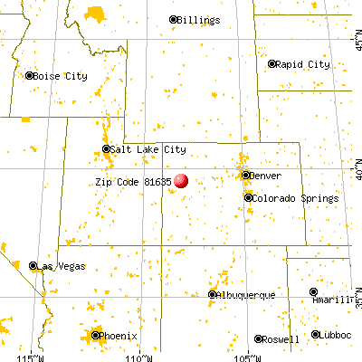 Battlement Mesa, CO (81635) map from a distance
