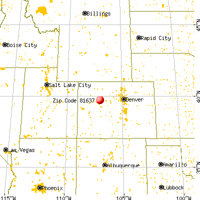 Gypsum, CO (81637) map from a distance