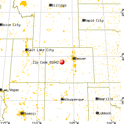 Norrie, CO (81642) map from a distance