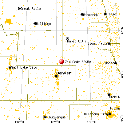 Albin, WY (82050) map from a distance
