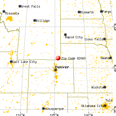 Hillsdale, WY (82060) map from a distance
