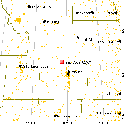 Laramie, WY (82070) map from a distance