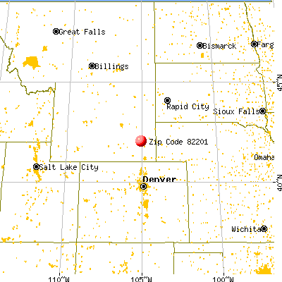 Slater, WY (82201) map from a distance