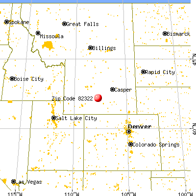 Bairoil, WY (82322) map from a distance