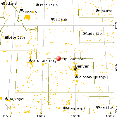 Dixon, WY (82323) map from a distance