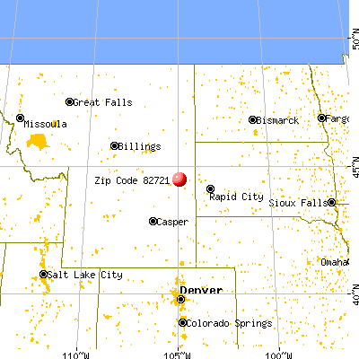 Moorcroft, WY (82721) map from a distance
