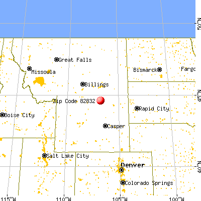 Story, WY (82832) map from a distance