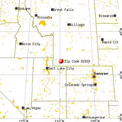 Little America, WY (82929) map from a distance