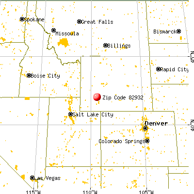 Farson, WY (82932) map from a distance