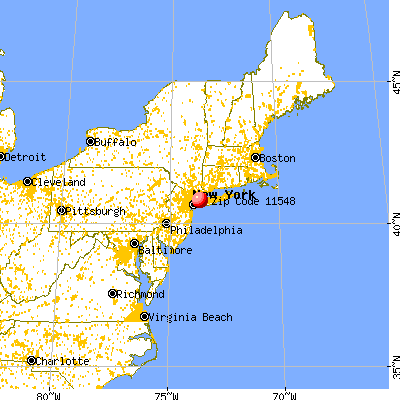 Brookville, NY (11548) map from a distance