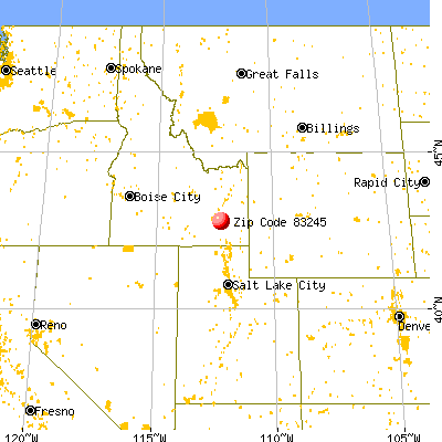 Inkom, ID (83245) map from a distance