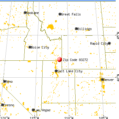 St. Charles, ID (83272) map from a distance