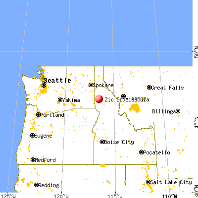 Kendrick, ID (83537) map from a distance
