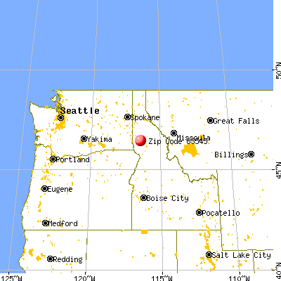 Peck, ID (83545) map from a distance